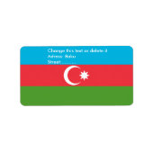 Eigen label met vlag van Azerbeidzjan (Voorkant)