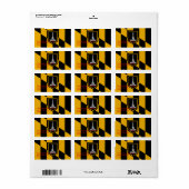 Eigen label met vlag van Baltimore, VS (Full Sheet)
