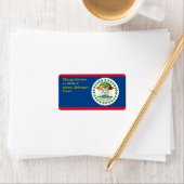 Eigen label met vlag van Belize (Insitu)