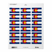 Eigen label met vlag van Colorado (Full Sheet)