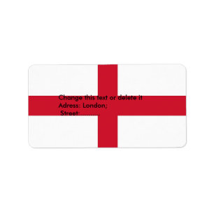 Eigen label met vlag van Engeland