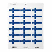Eigen label met vlag van Finland (Full Sheet)