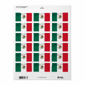Eigen label met vlag van Mexico (Full Sheet)
