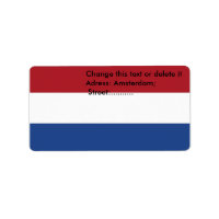 Eigen label met vlag van Nederland