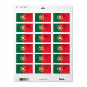 Eigen label met vlag van Portugal (Full Sheet)