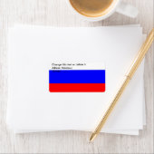 Eigen label met vlag van Rusland (Insitu)