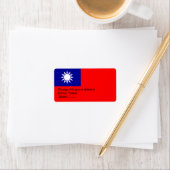Eigen label met vlag van Taiwan (Insitu)