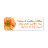 Eigen label Oranje en wit Gerbera Daisy (Voorkant)