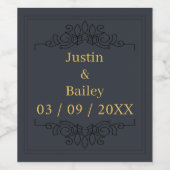 Eigen label voor Gold Name Wine Label ingesteld Wijn Etiket (Enkel label)