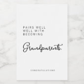 Eigen label voor grootouderwijn wijn etiket (Enkel label)