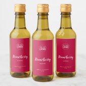 Eigen label voor kleurenscript en schrijfmachine wijn etiket (Flessen)