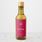 Eigen label voor kleurenscript en schrijfmachine wijn etiket (Voorkant)