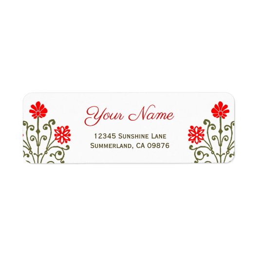 Eigen label voor rood en goudblauw Etching (Voorkant)