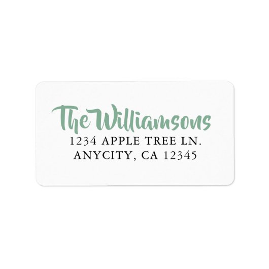 Eigen labels voor groene bruiloft (Voorkant)