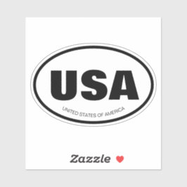 Eigen land of staat afkorting ovaal vinyl sticker