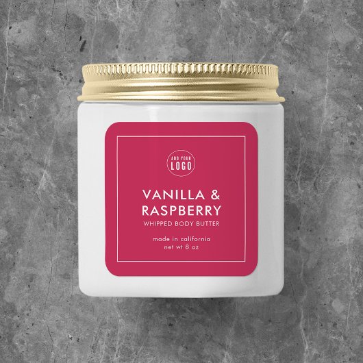 Eigen Logo met modern productlabel toevoegen Vierkante Sticker