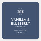 Eigen Logo met modern productlabel toevoegen Vierkante Sticker (Voorkant)