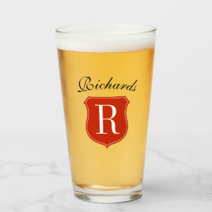 Eigen logo-monogram bierglazen cadeauidee glas