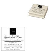 Eigen Logo Naam Bedrijfs Adres Winst Rubberstempel (Gestempeld)