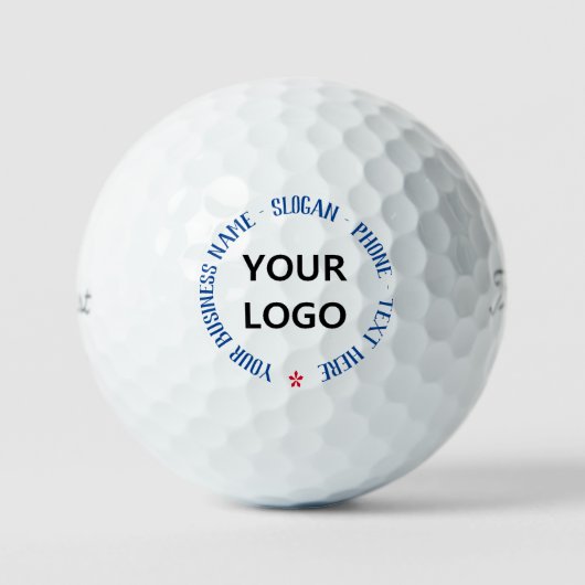 Eigen Logo naam Slogan Text Golf Balls Gift Golfballen (Voorkant)