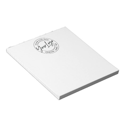 Eigen logo notitieblok (Schuin)