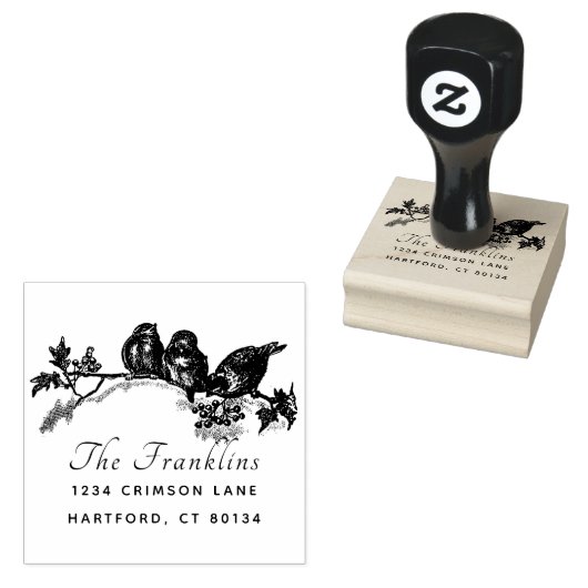 Eigen Logo Script Achternaam Retouradres Rubberstempel (Gestempeld)