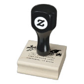 Eigen Logo Script Achternaam Retouradres Rubberstempel (Stempel)