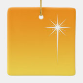 Eigen Mannen Ster van Bethlehem Kerstmis Keramisch Ornament (Achterkant)