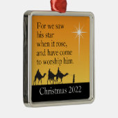 Eigen Mannen Ster van Bethlehem Kerstmis Metalen Ornament (Rechts)