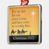 Eigen Mannen Ster van Bethlehem Kerstmis Metalen Ornament (Links)