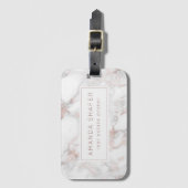 Eigen marmergoud bagagelabel (Voorkant (verticaal))