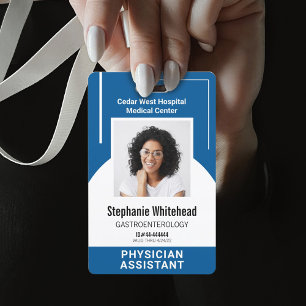 Eigen medisch medewerker Foto ID Royal Blue Badge