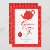 Eigen menu Rode kant kerstthee (Voorkant / Achterkant)