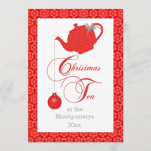 Eigen menu Rode kant kerstthee (Voorkant)