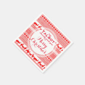 Eigen MERRY CHRISTMAS SEASON'S GREETTE Papier N Servet (Hoek)