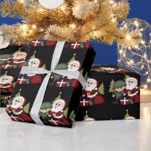 Eigen militaire soldaat en kerstmis cadeaupapier