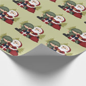 Eigen militaire soldaat en kerstmis cadeaupapier (Hoek)