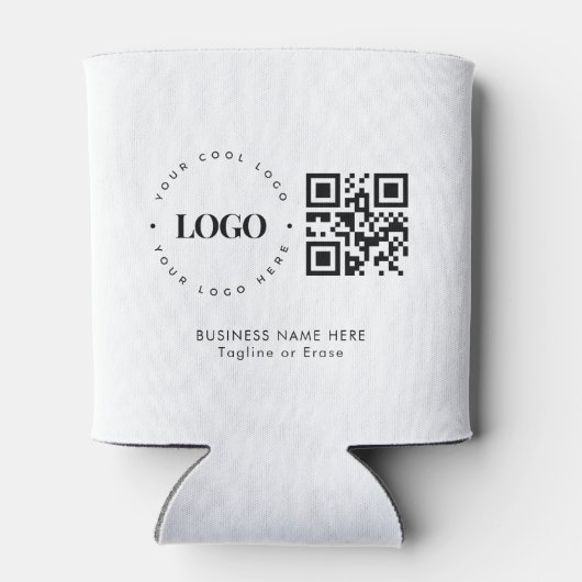 Eigen minimaliserende QR-code voor bedrijven met L Blikjeskoeler (Achterkant)