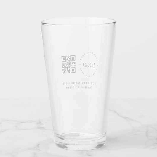 Eigen minimaliserende QR-code voor bedrijven met L Glas (Achterkant)