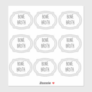 Eigen minimalistische winkelbliksetiketten sticker