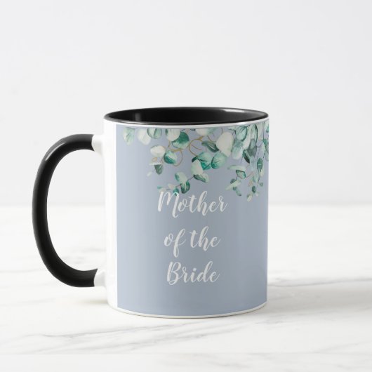 Eigen moeder van Bride Groom Dusty Blue Eucalytpus Mok (Links)