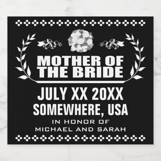 Eigen moeder van de bride bier etiket (Enkel label)