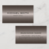 Eigen monogram donker roestvrij staal visitekaartje (Voorkant / Achterkant)