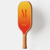 Eigen monogram en naam Geel tot Rode Gradiënt Pickleball Paddle (Links)