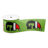 Eigen monogram kerstmanbrief groen rood kerstfeest lint (Spoel)