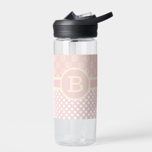 Eigen monogram pooldot en Rozen Waterfles