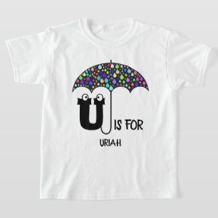 Eigen monogram U is voor de schattige benaming Umb T-shirt