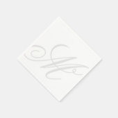 Eigen monogram watermerk papier, servetten (Hoek)