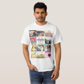 Eigen monogrammen afbeeldingen t-shirt (Voorkant volledig)