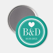 Eigen monogrammen bruiloft voor magneten (Voorkant / Achterkant)